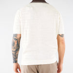 Maglia Polo jacquard Panna con profili a contrasto A021F600 1102 PAOLO PECORA 
