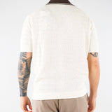 Maglia Polo jacquard Panna con profili a contrasto A021F600 1102 PAOLO PECORA 