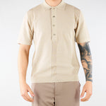 Polo jacquard Beige in maglia lavorata A027F300 1420 PAOLO PECORA 
