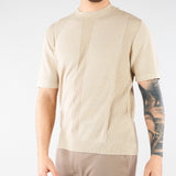 Maglia jacquard Beige in cotone lavorato A028F300 1420 PAOLO PECORA 