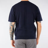 Maglia jacquard Blu in cotone lavorato A028F300 6685 PAOLO PECORA 