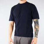 Maglia jacquard Blu in cotone lavorato A028F300 6685 PAOLO PECORA 