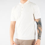 Polo jacquard Panna in maglia lavorata A046F100 1102 PAOLO PECORA 