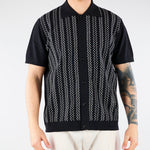 Maglia Nero a Polo con ricamo a contrasto A048F900 9000 PAOLO PECORA 