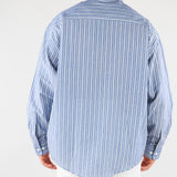 Camicia in cotone Blu-Bianco a righe Relaxed fit G2011522 RD11 PAOLO PECORA 