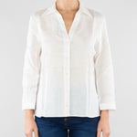 Camicia slim Bianco in puro lino PBBALCALI 1 PENNY BLACK 