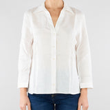 Camicia slim Bianco in puro lino PBBALCALI 1 PENNY BLACK 