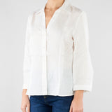 Camicia slim Bianco in puro lino PBBALCALI 1 PENNY BLACK 