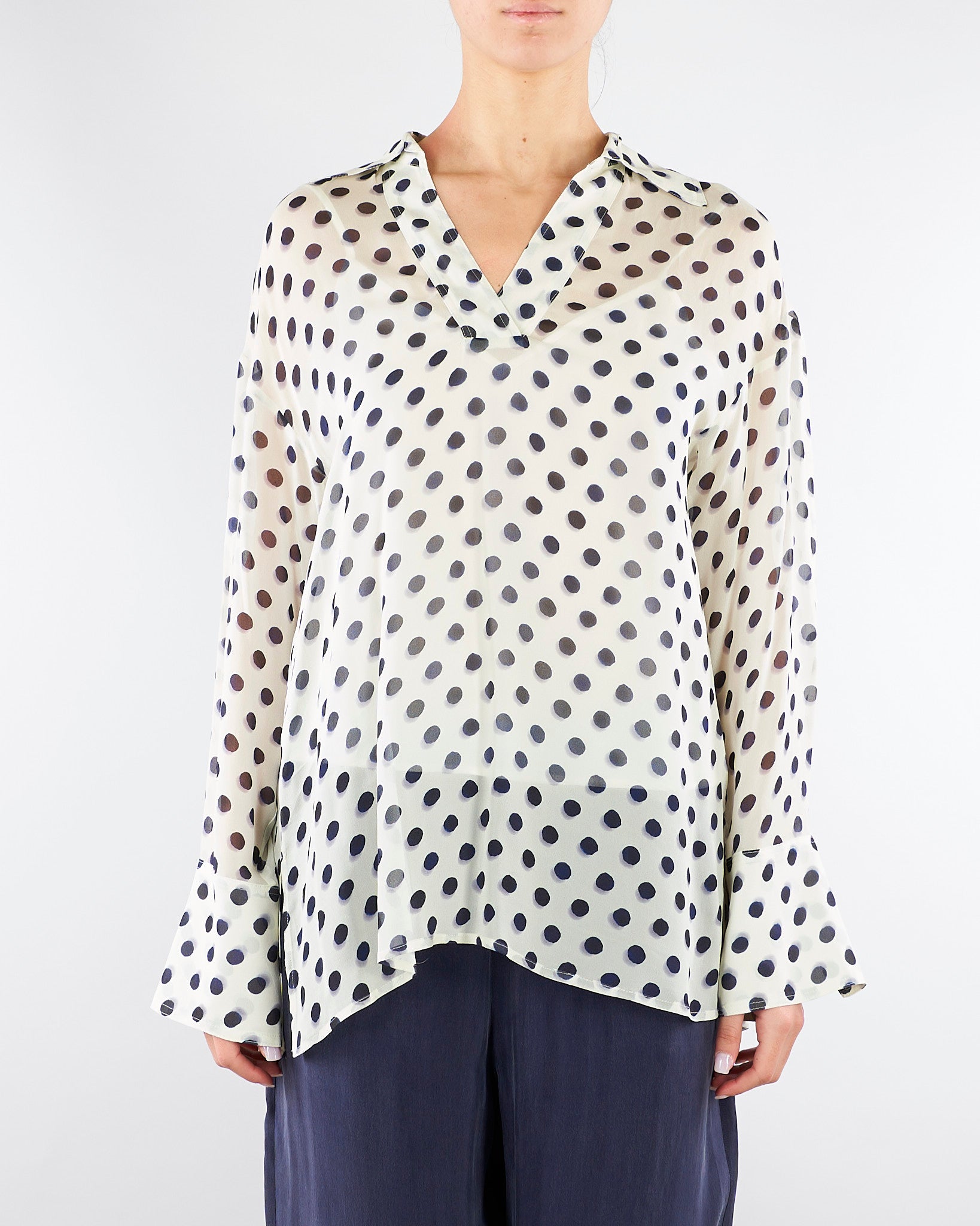 Blusa a pois Panna-Blu PBBEGREGE 1 PENNY BLACK 