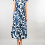 Chemisier Blu-Bianco midi in popeline PBBGIOIRE 12 PENNY BLACK 