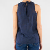 Top Blu in mussola ricamata PBBPOLIS 3 PENNY BLACK 
