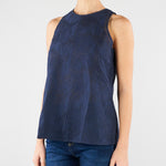 Top Blu in mussola ricamata PBBPOLIS 3 PENNY BLACK 