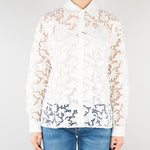 Camicia Bianco in cotone sangallo PBPACACIA 1 PENNY BLACK 