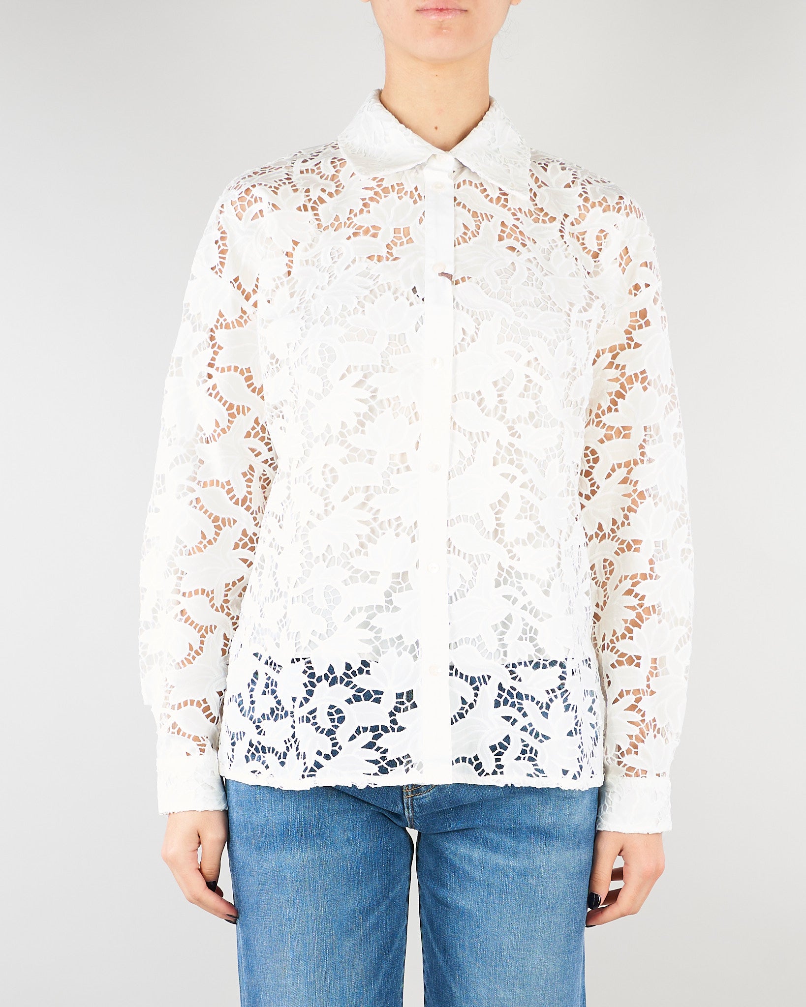 Camicia Bianco in cotone sangallo PBPACACIA 1 PENNY BLACK 