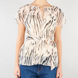 Blusa Crema in georgette zebrata PBPBACIO 9 PENNY BLACK 