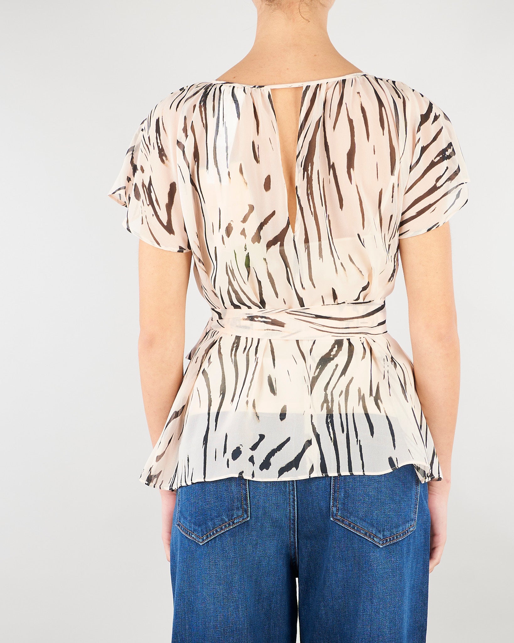 Blusa Crema in georgette zebrata PBPBACIO 9 PENNY BLACK 