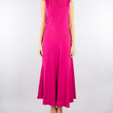 Abito midi Fuxia in tessuto sablé PBPCIMA 2 PENNY BLACK 