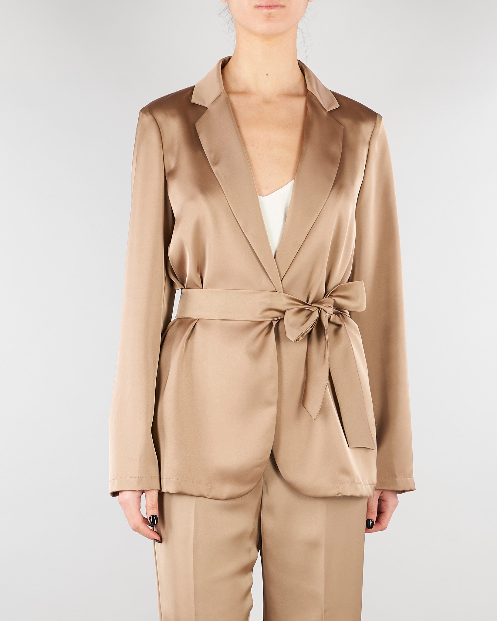 Blazer Tortora in doppio raso PBPGATTI 6 PENNY BLACK 