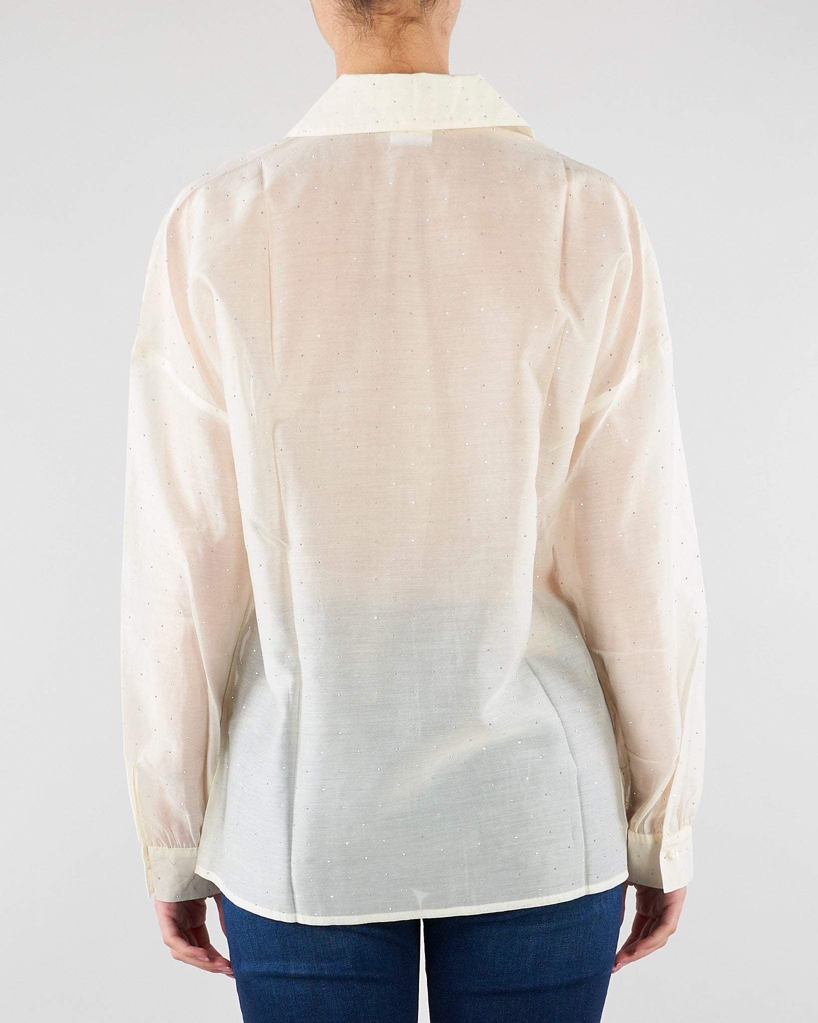 Camicia Crema in voile con strass PBPGIOSTRA 1 PENNY BLACK 