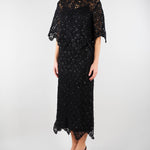 Camicia Nero in macramè con paillettes PBPGIULIVA 2 PENNY BLACK 