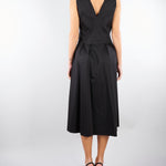 Abito Nero fit & flare in raso opaco PBPMARANTA 5 PENNY BLACK 