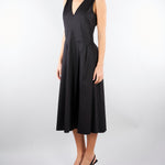 Abito Nero fit & flare in raso opaco PBPMARANTA 5 PENNY BLACK 