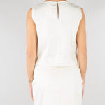 Top Bianco in cotone con ricamo PBPPATTO 1 PENNY BLACK 