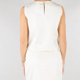 Top Bianco in cotone con ricamo PBPPATTO 1 PENNY BLACK 