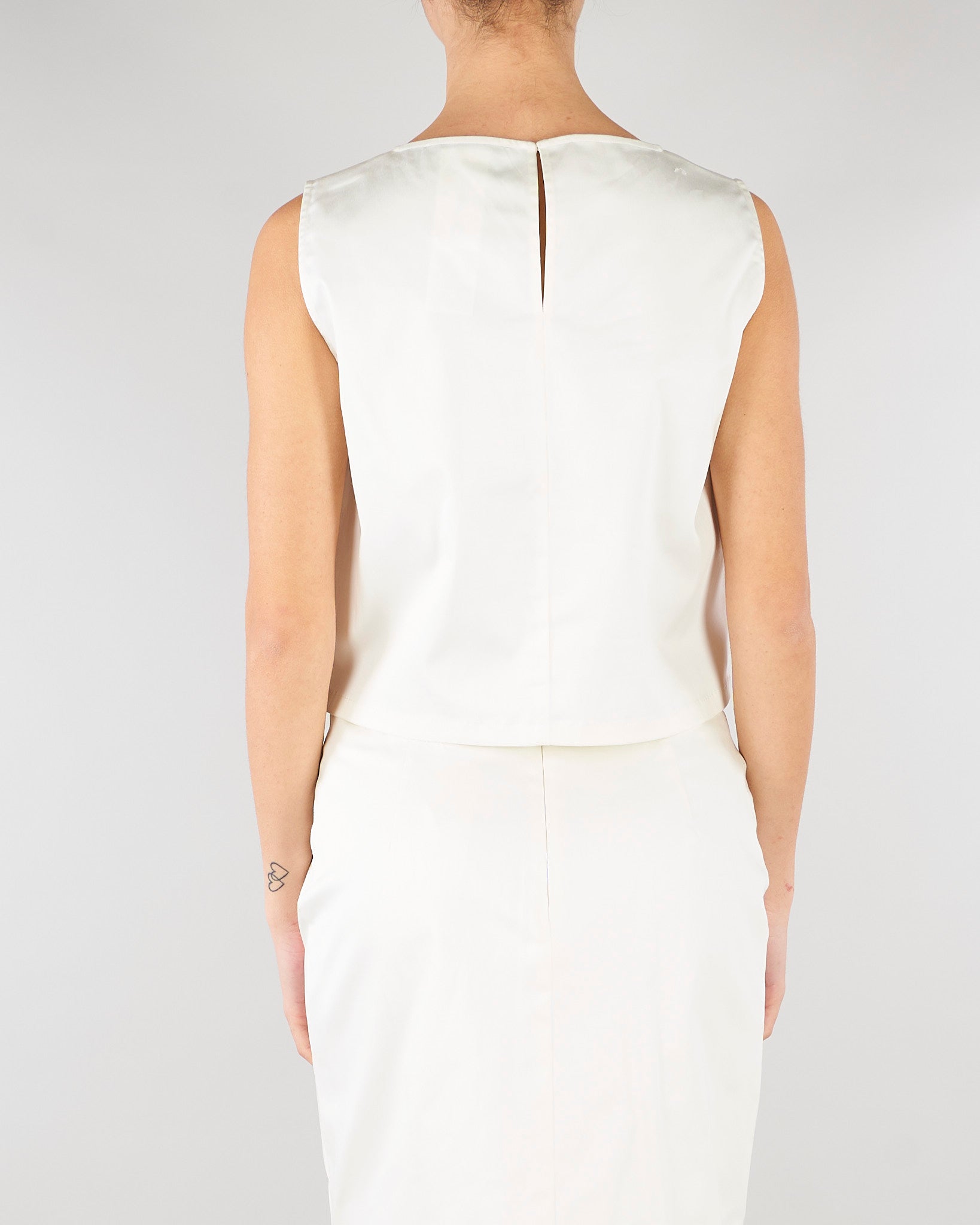 Top Bianco in cotone con ricamo PBPPATTO 1 PENNY BLACK 