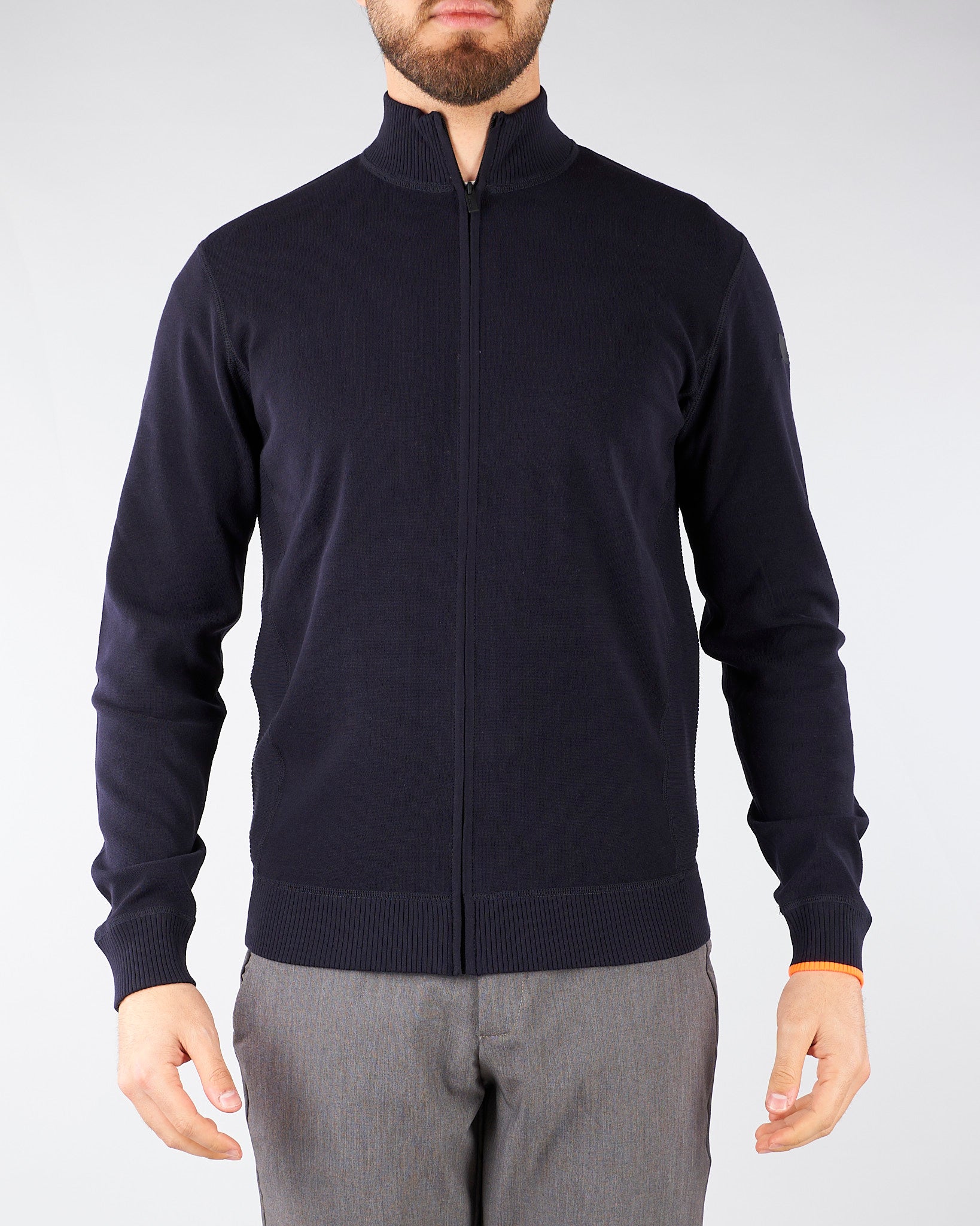 Maglia Blu Fleece Full Zip Knit 26112 60 RRD 