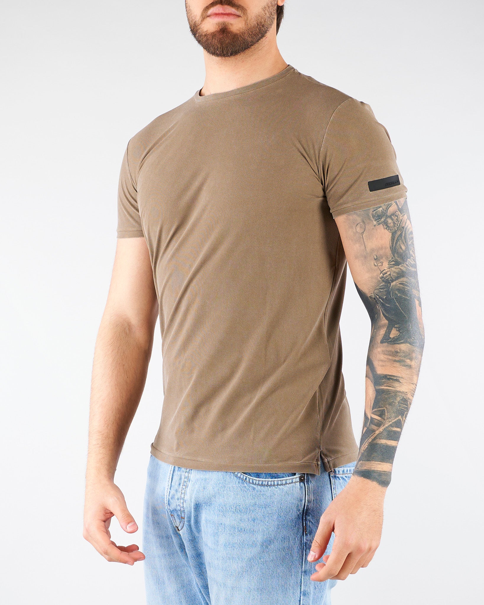 T-shirt Taupe Techno Wash Piquè Shirty 26218 84 RRD 