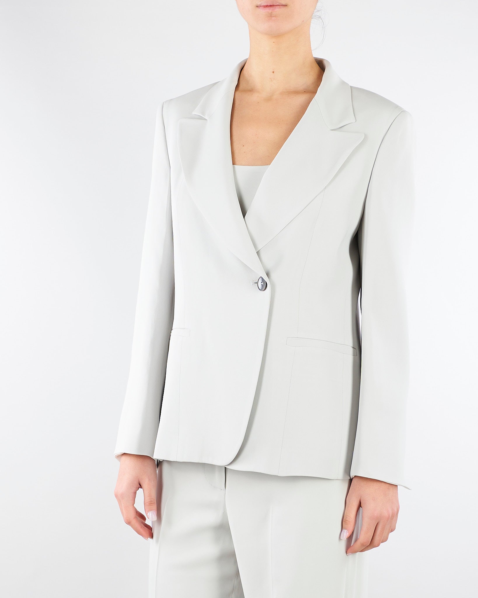 Giacca Calce monopetto in cady crêpe viscosa GI0922460206 902 SEVENTY 