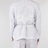 Giacca jacquard Polvere organza seta e lino ricamata GI095350330051 760 SEVENTY 