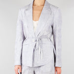 Giacca jacquard Polvere organza seta e lino ricamata GI095350330051 760 SEVENTY 