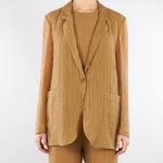 Giacca Tabacco monopetto in voile lyocell GI0962460238 024 SEVENTY 