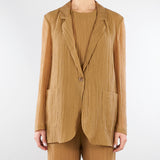 Giacca Tabacco monopetto in voile lyocell GI0962460238 024 SEVENTY 