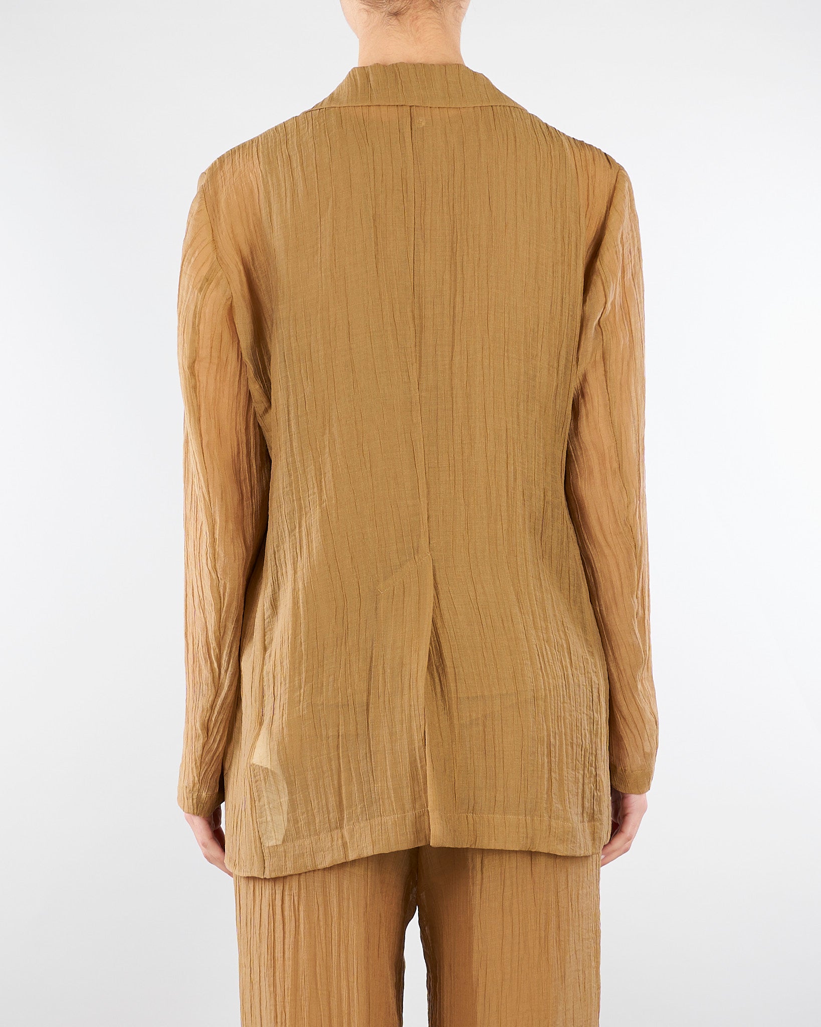 Giacca Tabacco monopetto in voile lyocell GI0962460238 024 SEVENTY 
