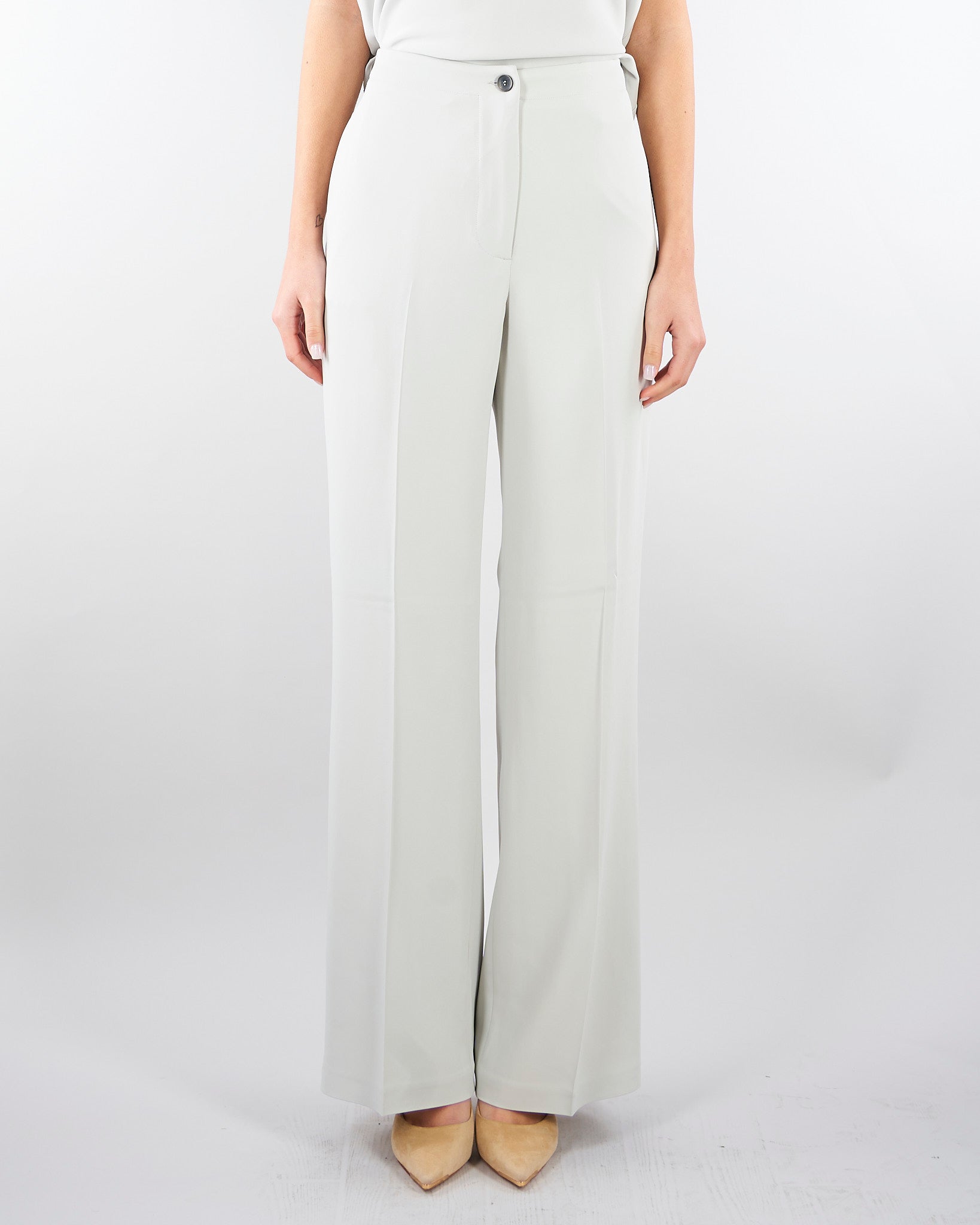 Pantalone Calce lungo relax fit elasticato dietro in cady crêpe viscosa PT1173460206 902 SEVENTY 