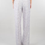 Pantalone jacquard Polvere relax fit elasticato in seta lino ricamato PT117350330051 760 SEVENTY 