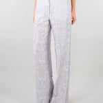 Pantalone jacquard Polvere relax fit elasticato in seta lino ricamato PT117350330051 760 SEVENTY 