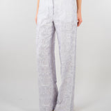 Pantalone jacquard Polvere relax fit elasticato in seta lino ricamato PT117350330051 760 SEVENTY 