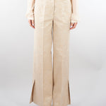 Pantalone jacquard Beige wide leg PT140870220710 014 SEVENTY 