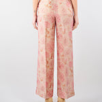 Pantalone ampio Rosa con piences in organza stampata PT1412450272 572 SEVENTY 