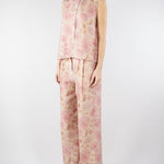 Pantalone ampio Rosa con piences in organza stampata PT1412450272 572 SEVENTY 