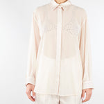 Camicia Burro in georgette con strass CA10201TGEO0001 V0359 SIMONA CORSELLINI 