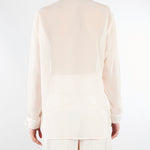 Camicia Burro in georgette con strass CA10201TGEO0001 V0359 SIMONA CORSELLINI 