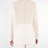 Camicia Burro in georgette con strass CA10201TGEO0001 V0359 SIMONA CORSELLINI 