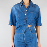 Camicia in Denim crop CAT0101C0400007 V0765 SIMONA CORSELLINI 