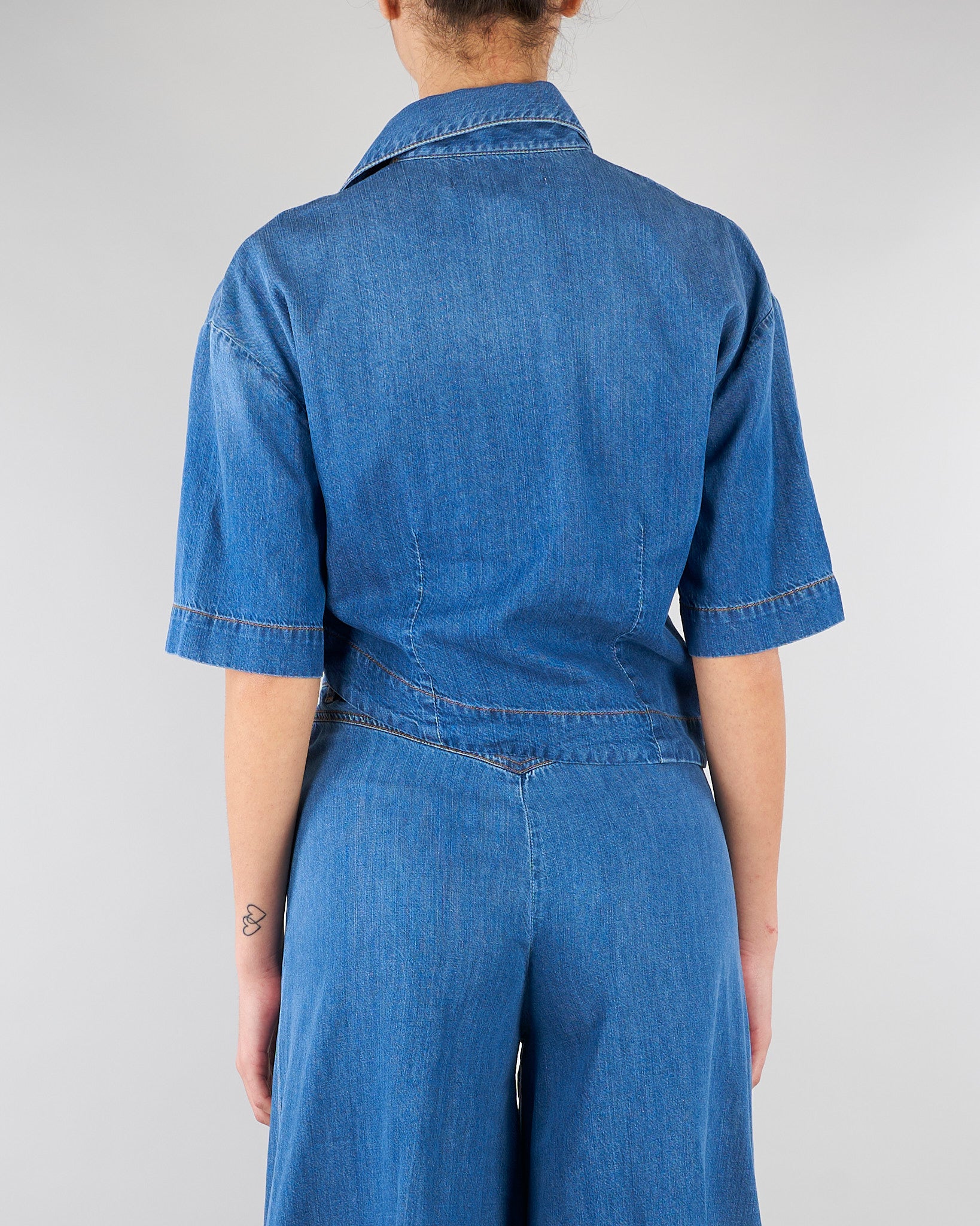 Camicia in Denim crop CAT0101C0400007 V0765 SIMONA CORSELLINI 