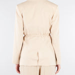 Giacca Beige con cintura GI00901TVIS0025 V0778 SIMONA CORSELLINI 